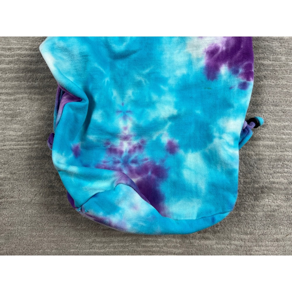 Unbranded Drawstring Backpack Unisex OS Purple Tie Dye Peace Sign Pawleys Island - Picture 7 of 13